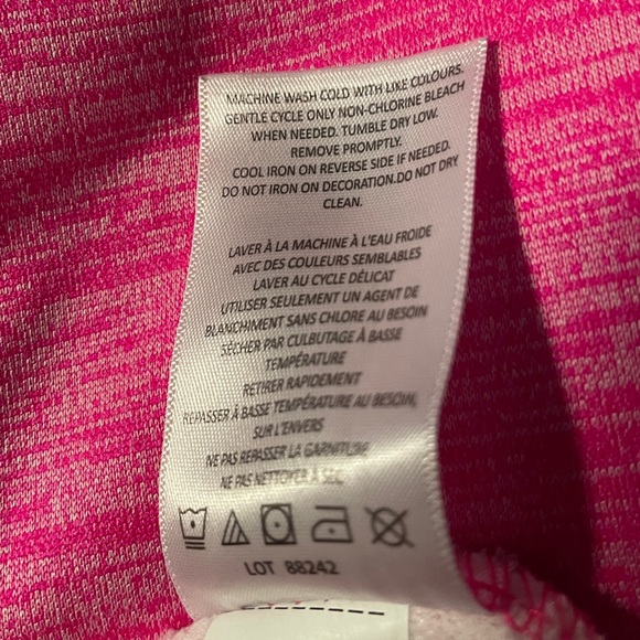 OkFila Youth Girl Hoodie Hooded Sweatshirt Space Dye Pink XL 14 16 - Picture 5 of 5